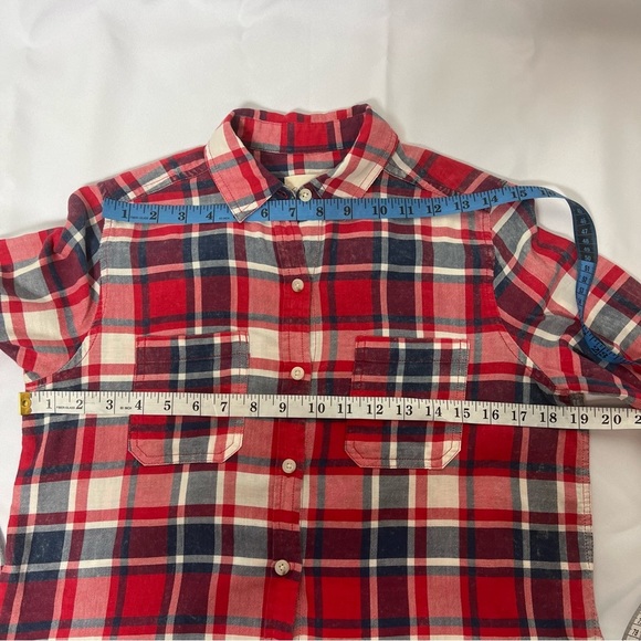 Universal Thread Red Blue Checkered Plaid Button Up Shirt Size XS - Picture 16 of 17